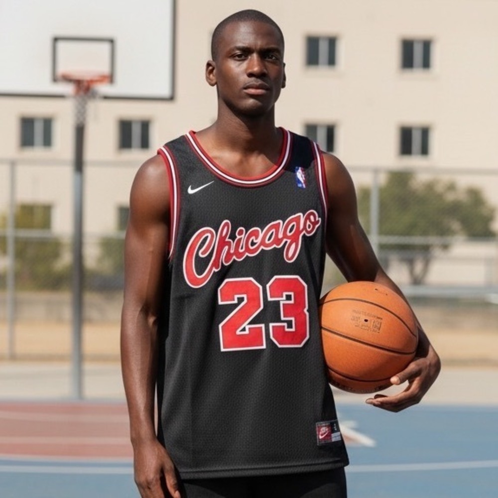 Nike Chicago Bulls Michael Jordan 23 Jersey Black Mens Small Vintage Style NBA
